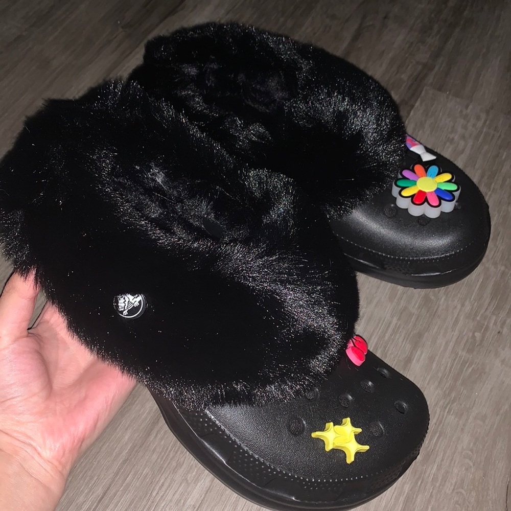 Crocs mammoth fur clogs